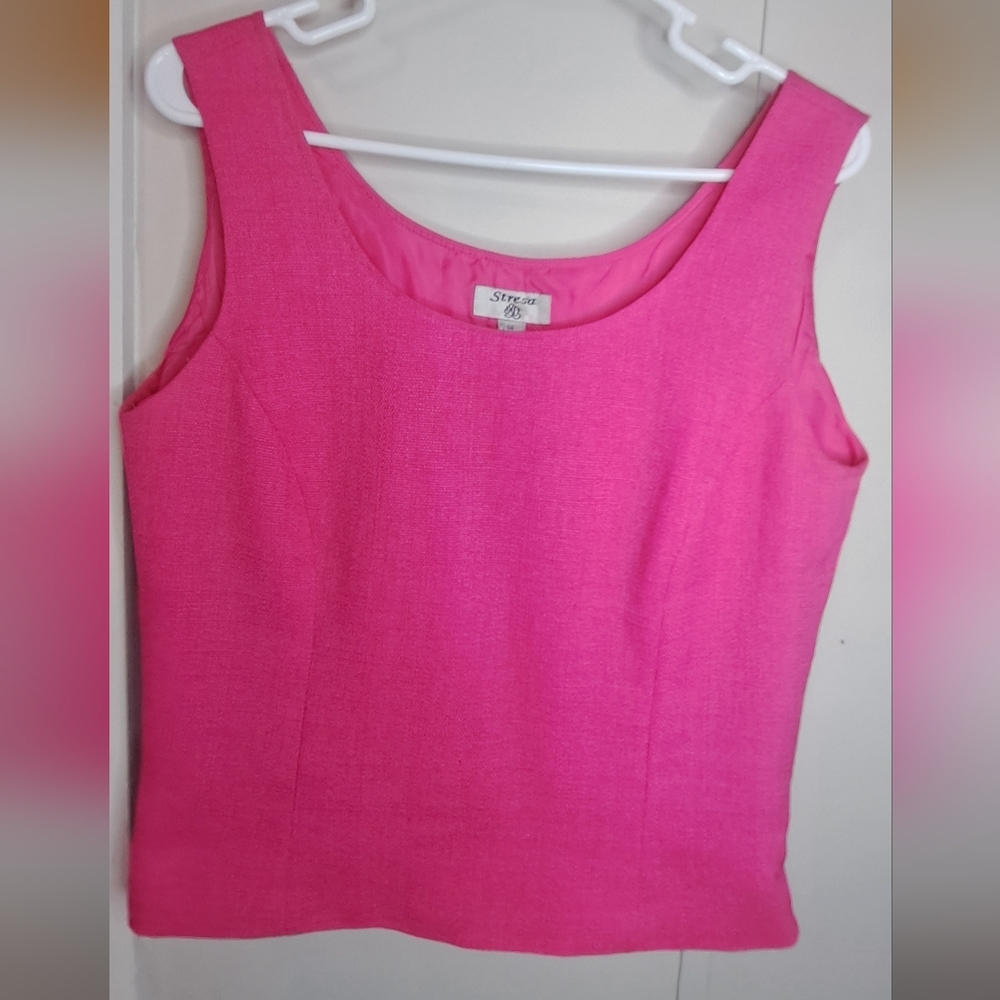 Stresa pink sleeveless scoop neck